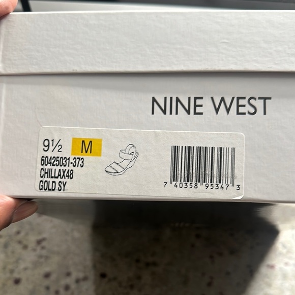 Gold Wedge Sandals - Picture 2 of 5